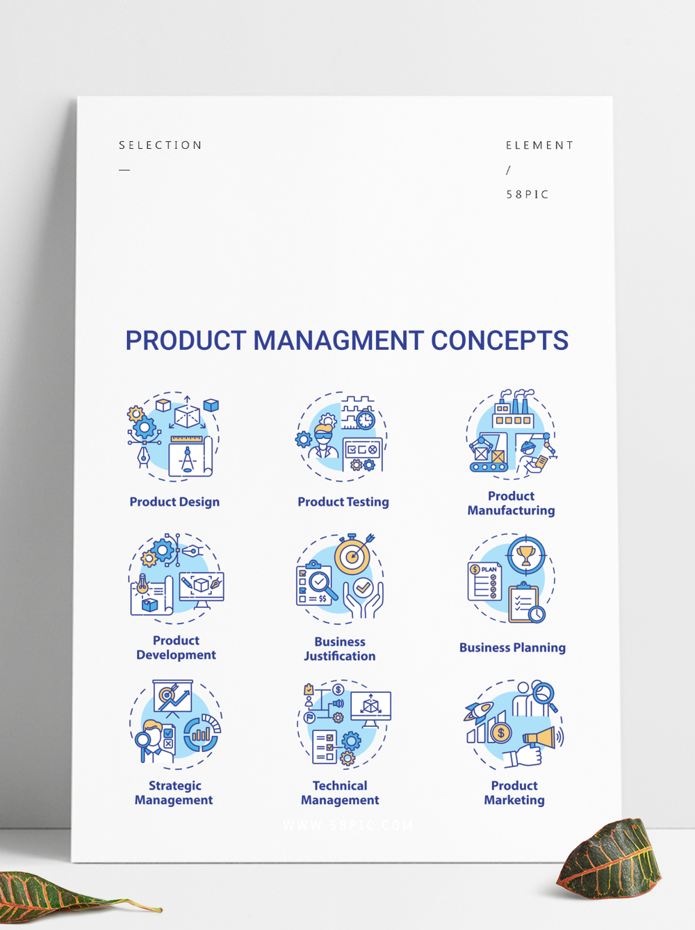 產(chǎn)品管理概念圖標(biāo)集 以視覺(jué)化工具驅(qū)動(dòng)銷售業(yè)務(wù)增長(zhǎng)